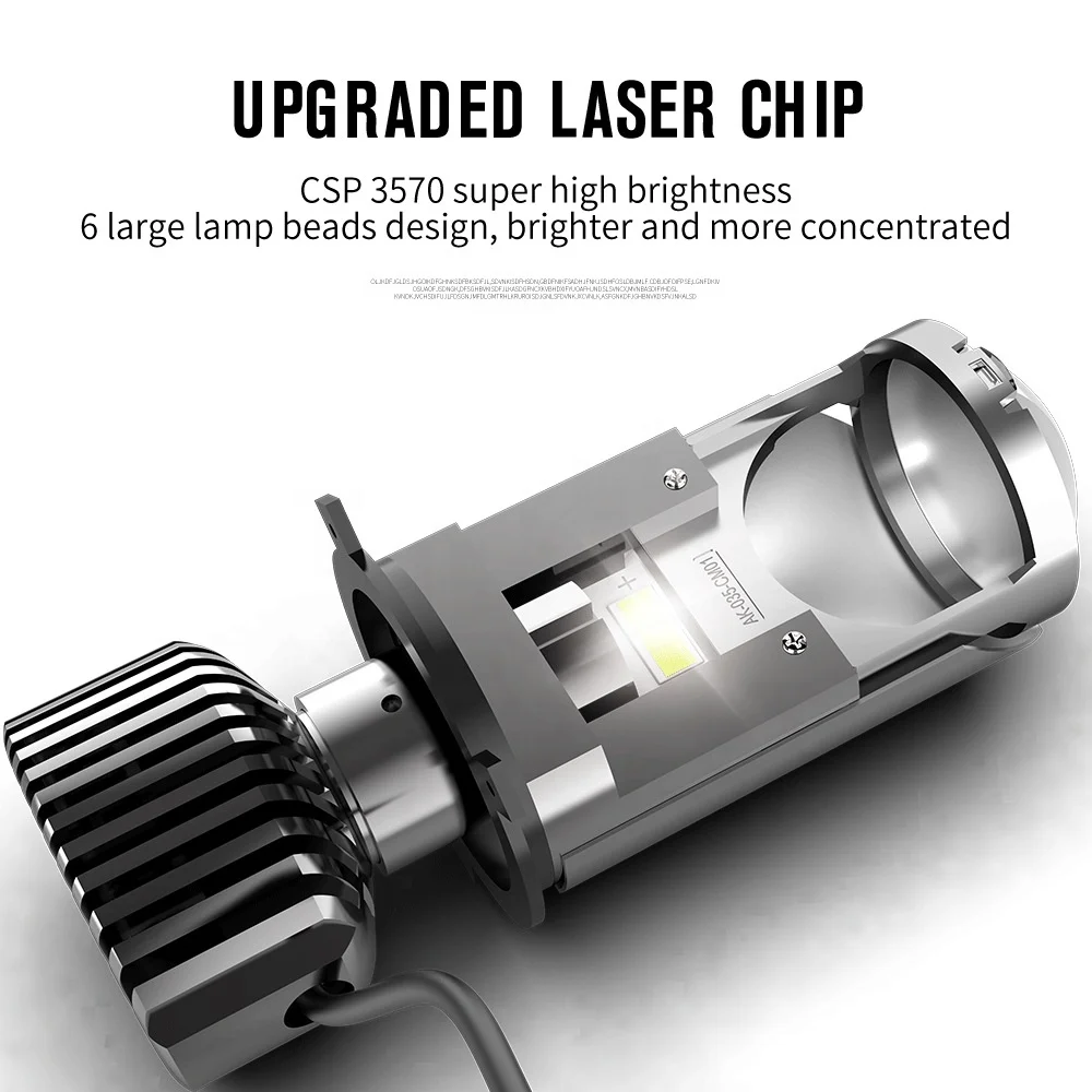 Chinese factory makes super bright dual lens car bulb bulb high and low light lamp laser H4 Led projector headlamp Led lamp