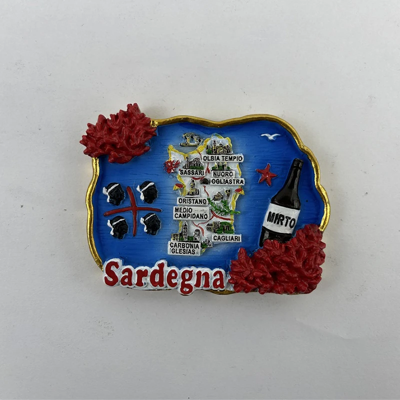 Custom Italy Creative Tourist Souvenirs Style Resin Fridge Magnet Custom 3D Resin Crafts Dolphin Fridge Magnet