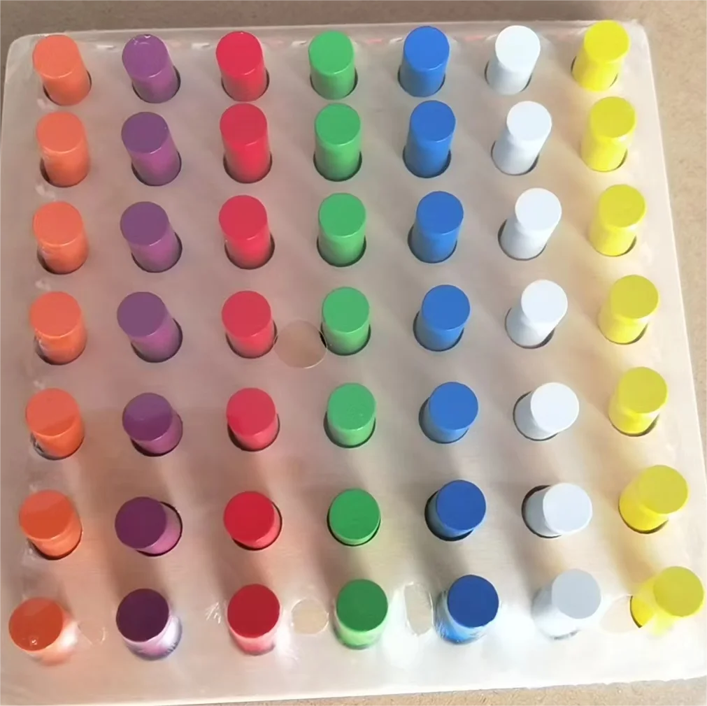 Цветная доска Montessori деревянная для вставки палка Детские Игрушки развития интеллекта практический мозг
