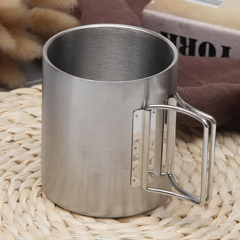 Baming Customized Outdoor Stainless Steel Mountaineering Buckle Cup Double Wall Tumbler Coffee Beer Water Travel Mugs