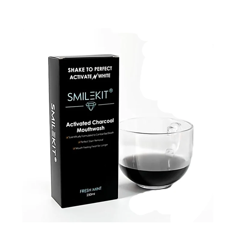 Antiseptic healthy mouth Rinse gargle mouth teeth whitening charcoal mint mouthwash