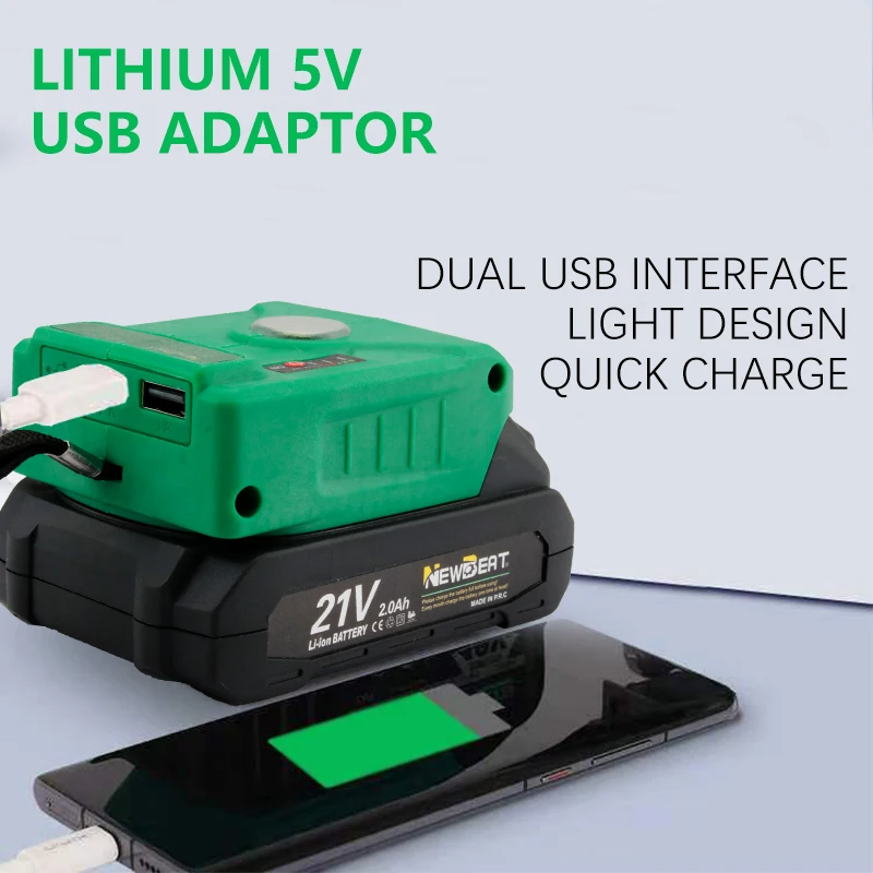 china manufacturer lithium 5v USB adapter  type  plug battery   charger newbeat power tools spare parts multi-function