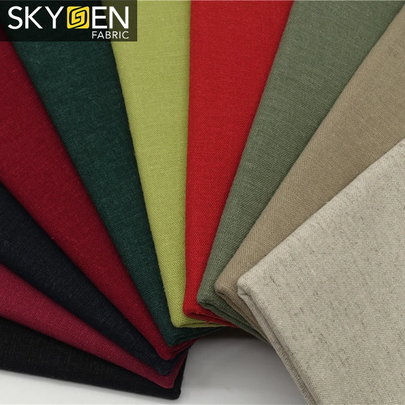 Skygen line fabrics good quality wool linen fabric clothes raw material linen fabric in stock