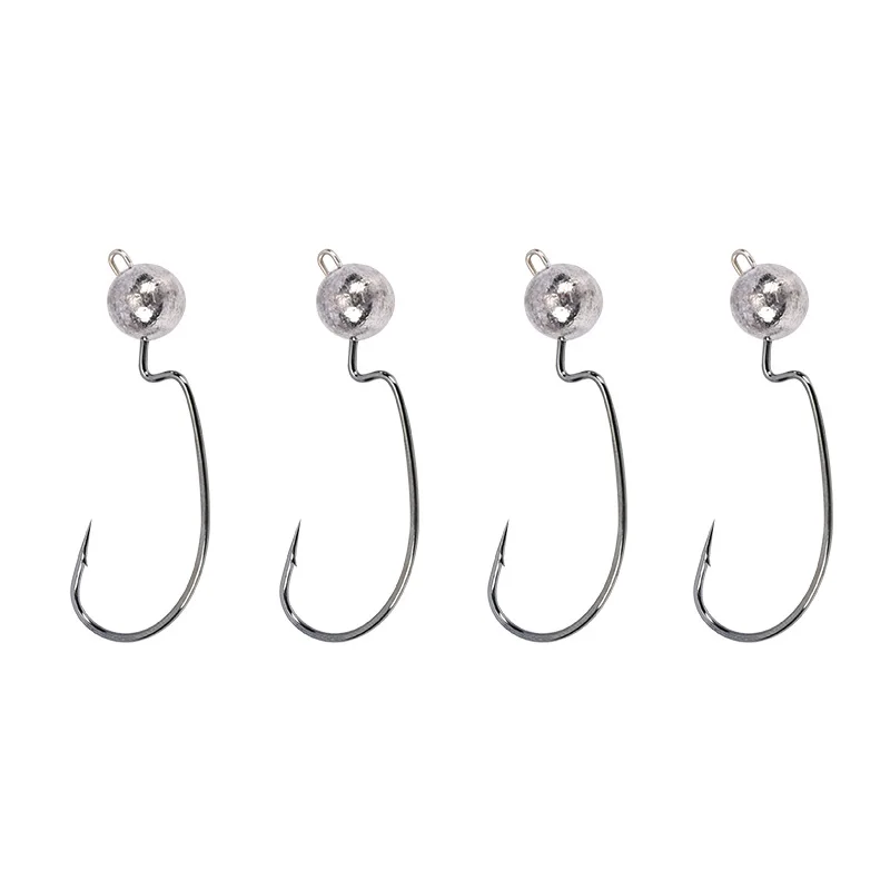 High quality BKK offset hook worm lead jig head wholesale jighead fishing hook