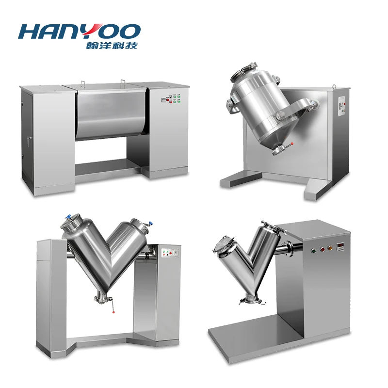 HANYOO Chemical Agriculture Mixer Machine Trough Type Lithium Titanium Oxide Mortar Yeast Mixing Equipment