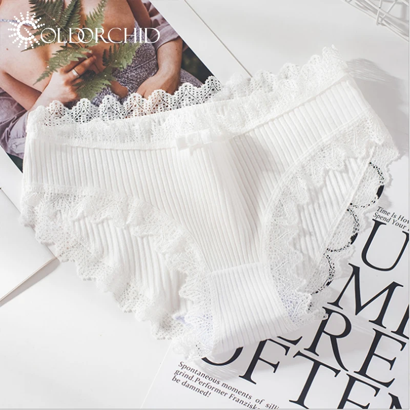 Women's Underwear Panties Ladies Sexy Girls Mature Panty Underwear High Quality 95% Cotton Lace Casual Digital Printing