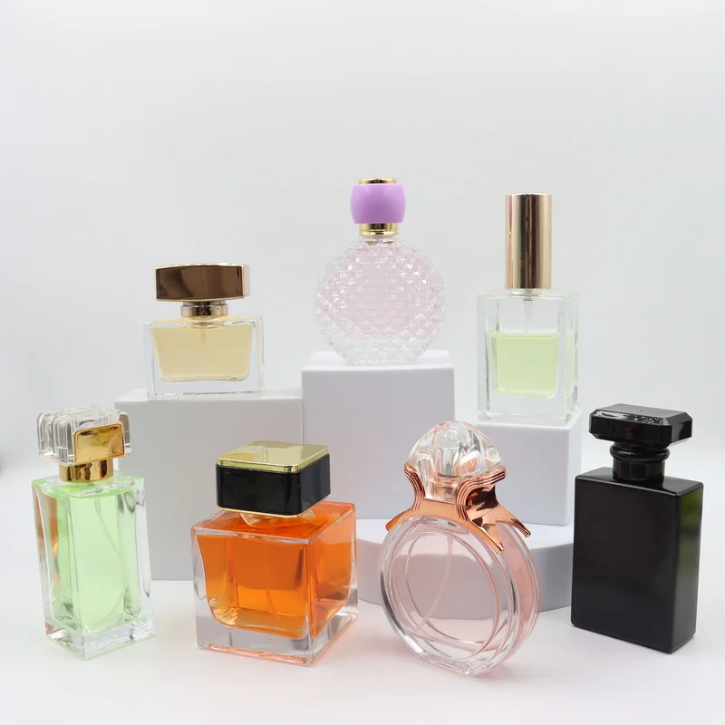 Custom 30ml 50ml квадратный флакон для духов с распылителем и футляром для многоразового использования 50ml флакон для духов