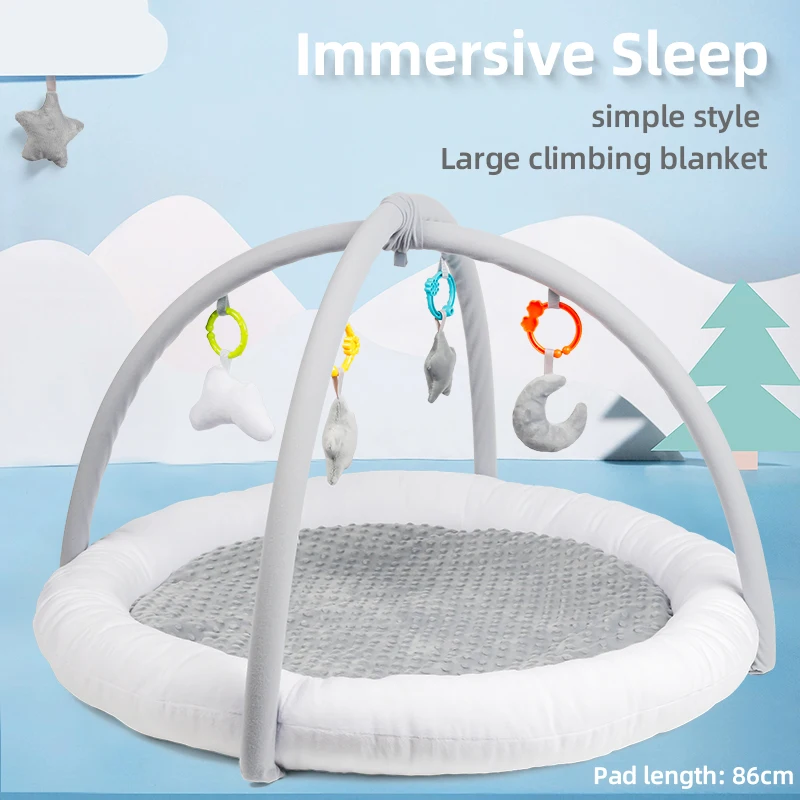 High quality soft plush foldable  infant baby cotton play mat newborn  blanket play mat baby crawling mat baby product