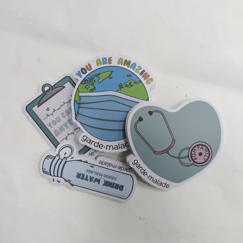 Waterproof PVC sticker Custom die cut sticker Self adhesive individual cute logo label