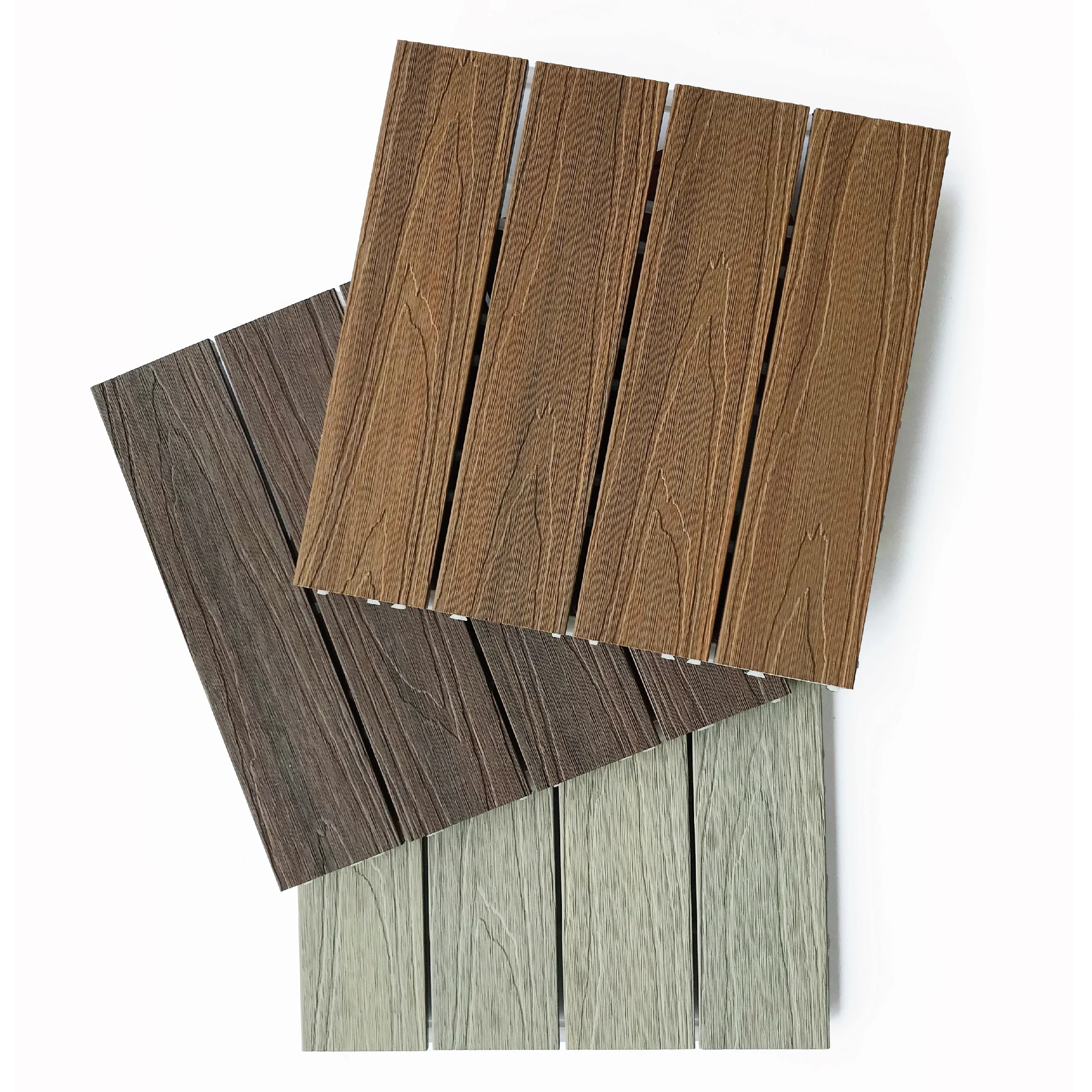 Durable Wpc Wood Plastic Composite Decking Interlocking Puzzle Floor For Outdoor Diy Wpc Tile