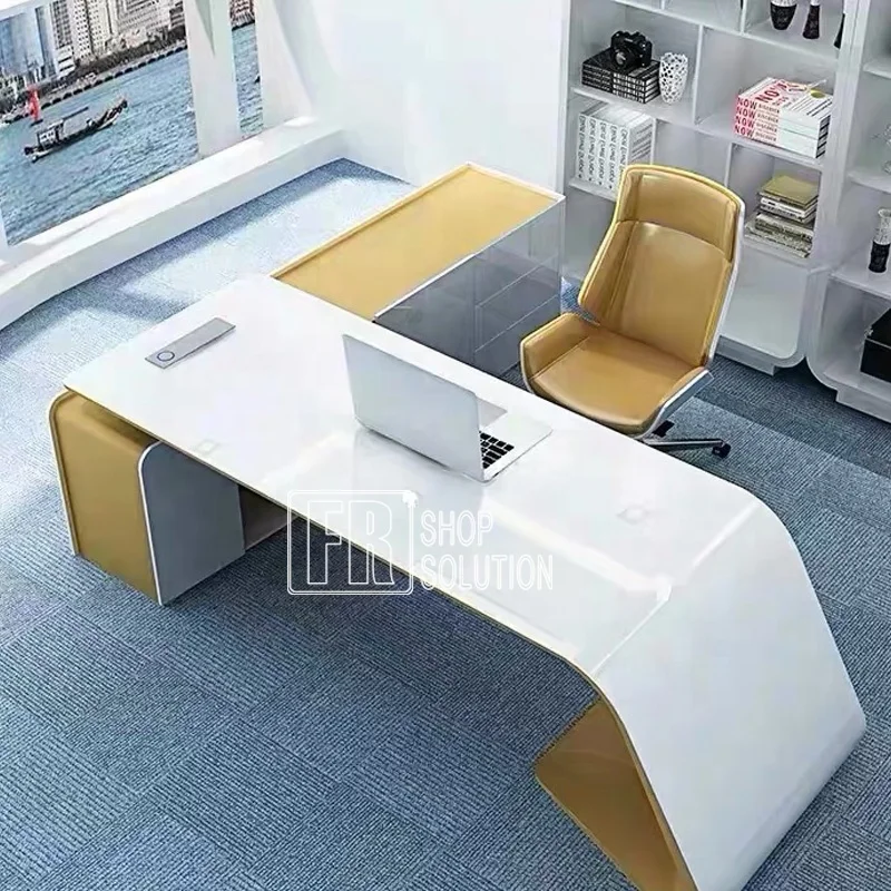 Индивидуальные современный дизайн High Tech исполнительный директор Офисный Компьютерный Стол для босса офисная