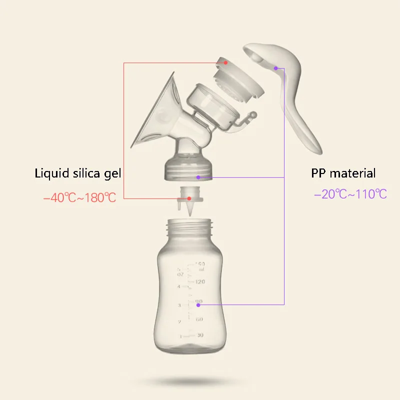 Best seller Baby Manufacturer Bpa Free CE Standard Enlargement Breast Milk Pump Manual For Sale free sample