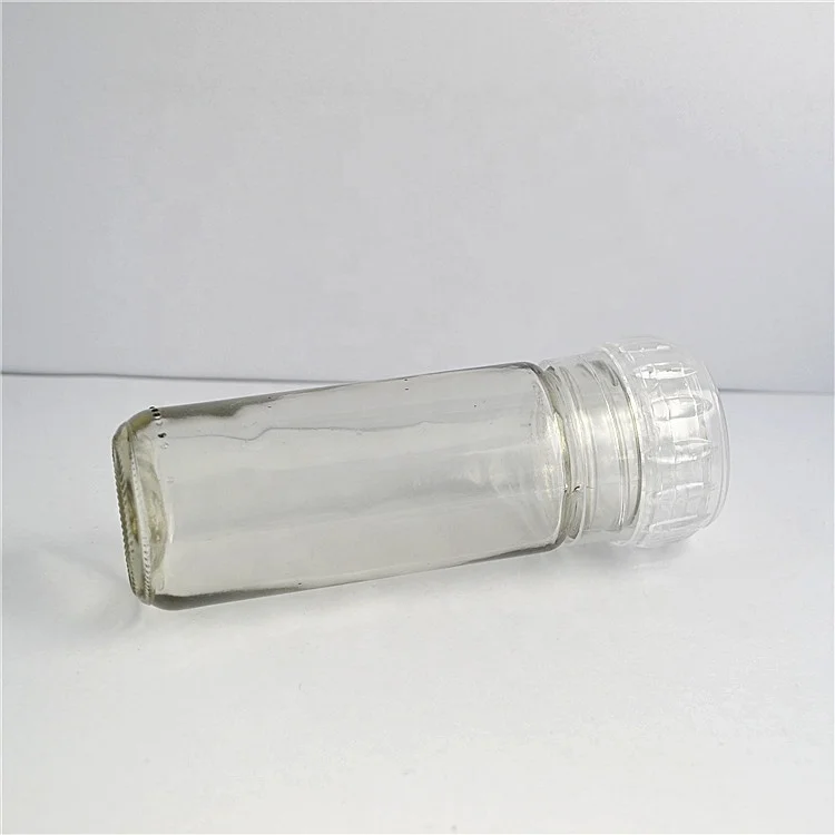 Salt Grinder Refillable Manual,Pepper Mill Salt Mill with Adjustable Coarseness with 100ml Glass Bottle