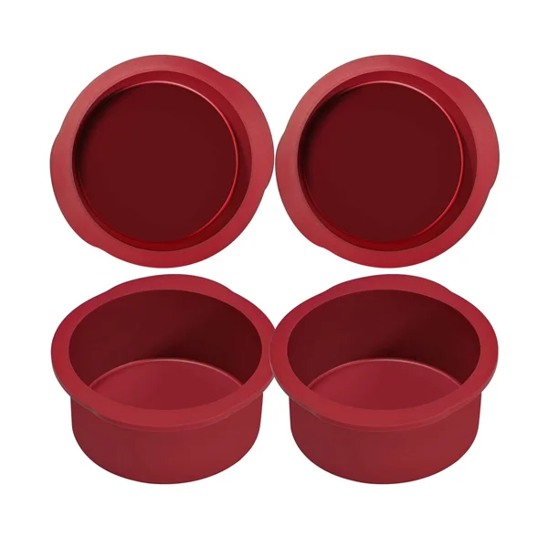4 Inch Non-stick Silicone Baking Mold Pans for Mini Cake Layer Cake Silicone Round Cake Pans