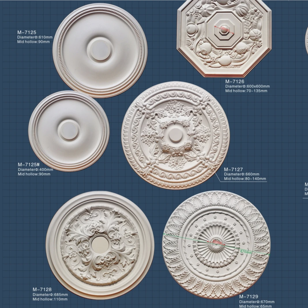 pu polyurethane ceilingwaterproof modern european simple ceiling design pu large ceiling medallion
