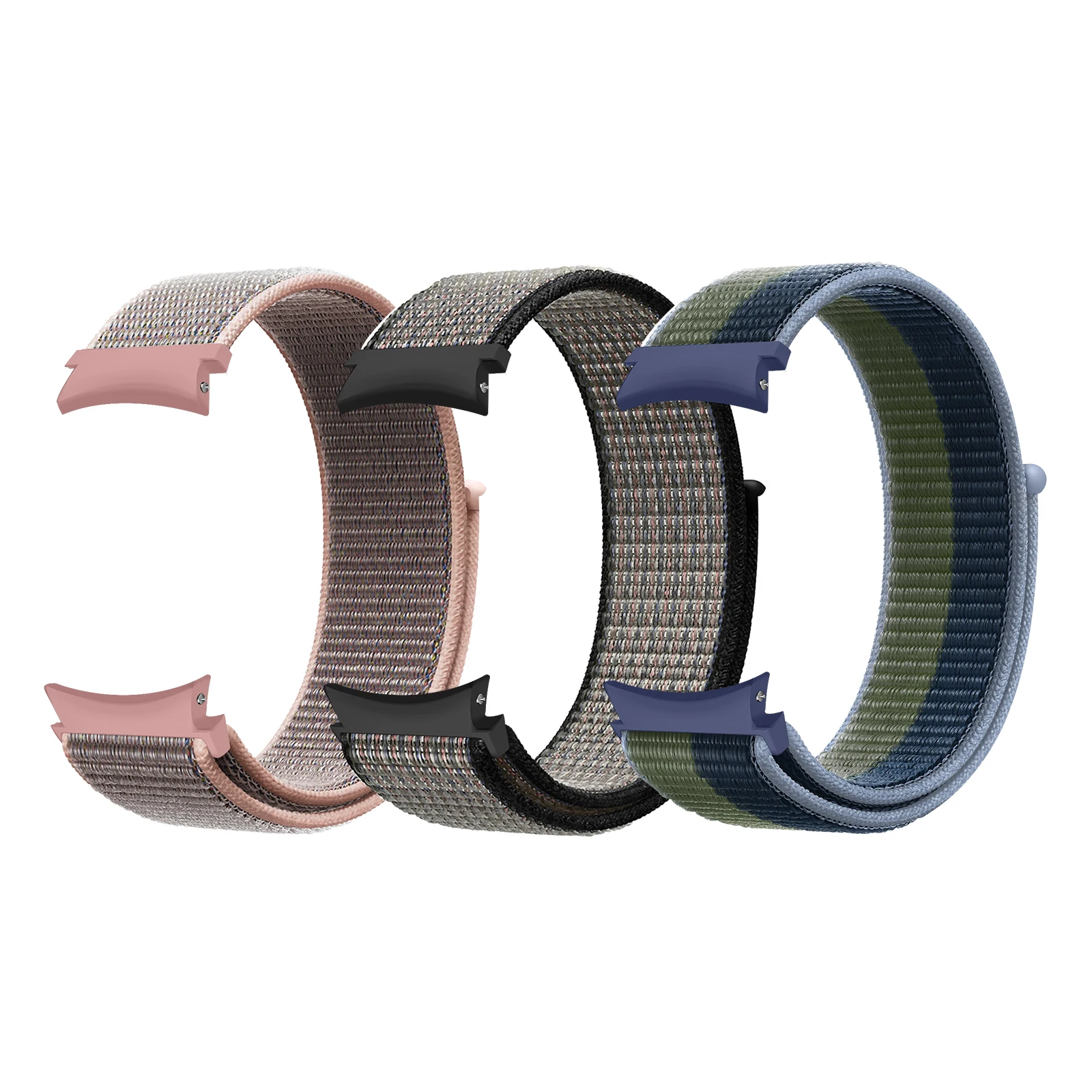 RYB 20mm Soft Adjustable Nylon Sport Band For Galaxy Watch 5 Pro Band 45mm/Watch 6 4 Classic Band 42mm 46mm 43mm 47mm