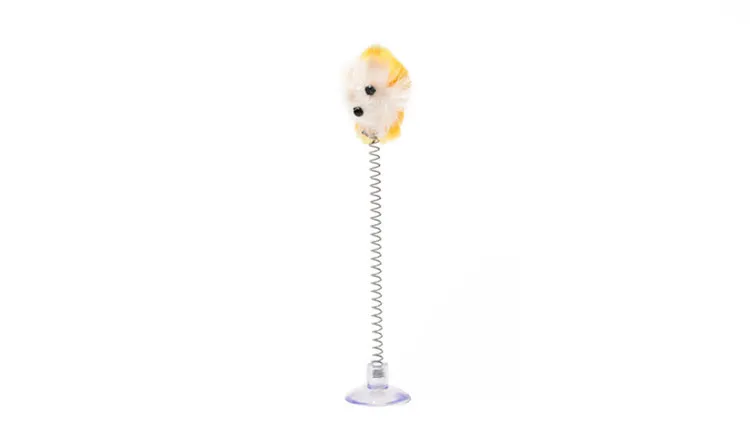 
Factory direct selling suction cup spring mouse cats toys interactive toy pet 