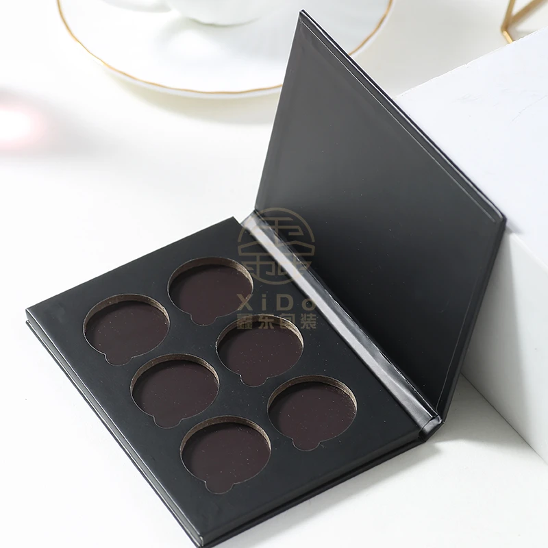  2021Eyeshadow Storage Box Case Makeup Pallete Eye Shadow Empty Magnetic Palette Glitter Patterns Spot UV Coating Printing Beauty