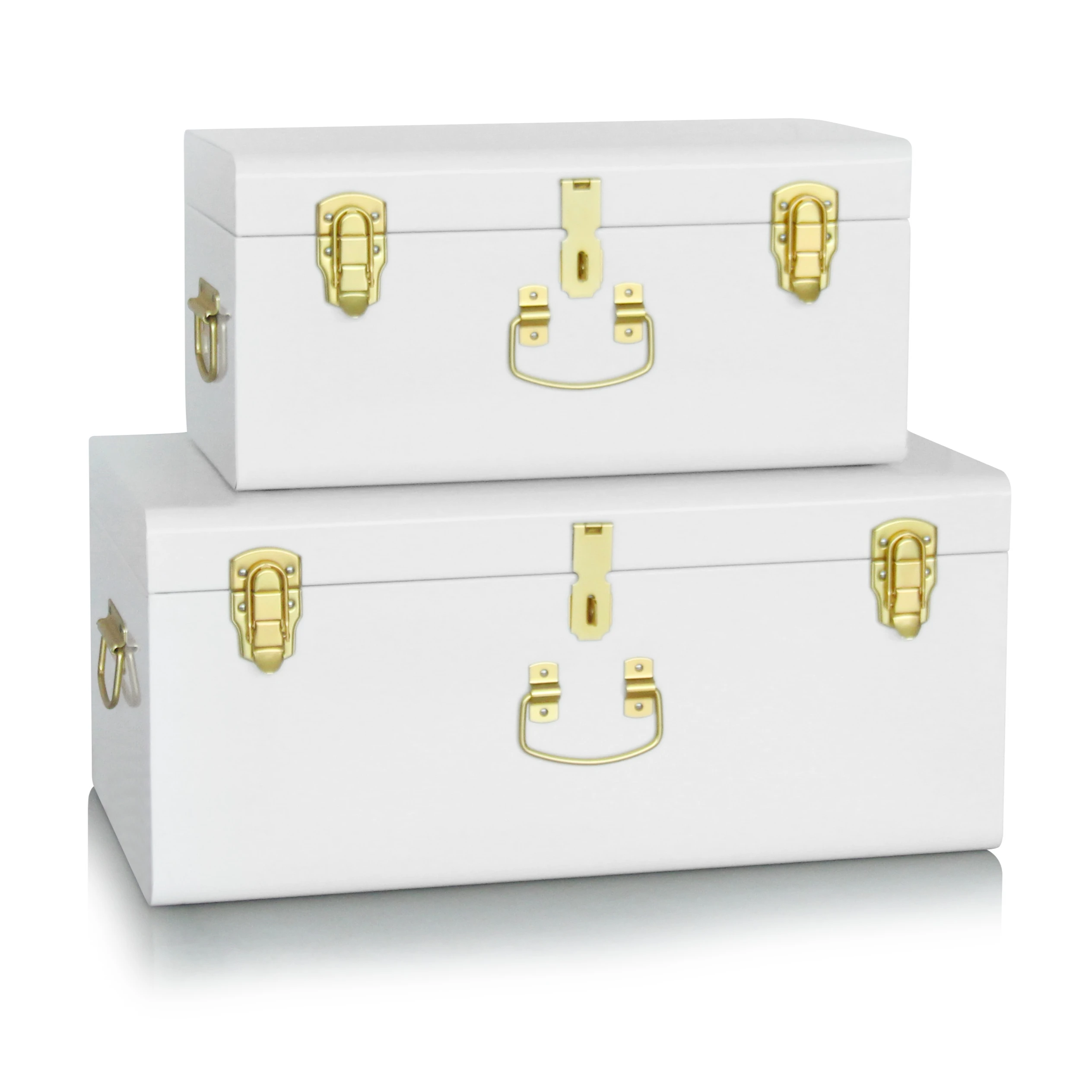 Nordic style powder coating steel metal stackable nested storage chest boxes organizer