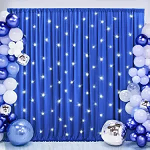 5ft x 10ft Royal Blue Photo Drapes Decoration Birthday Party Baby Shower wedding backdrop curtain stand