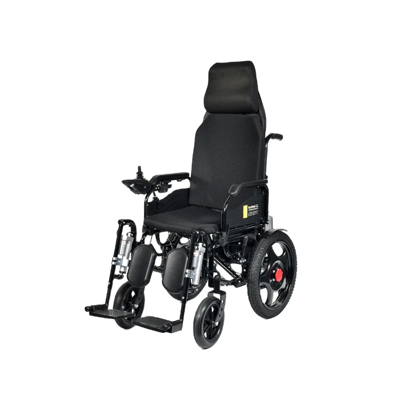 health care supplier lightweight aluminum alloy steel frame recliner electric power wheelchair for import