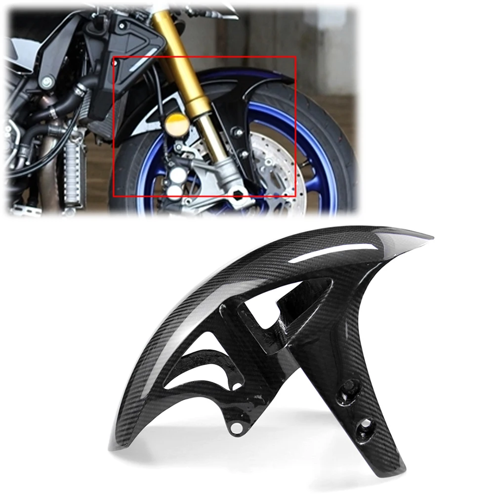 100% Carbon Fiber Motorcycle Modified Front Fender Mudguard For Yamaha MT10 MT-10 2016-2017 FZ 10 FZ10 2016+ R1 2009+ R6 2017+