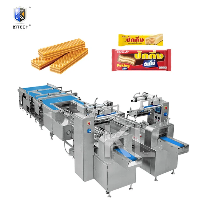 KL Professional Customized Automatic Stick Wafer Biscuit Horizontal Pillow Packing Line