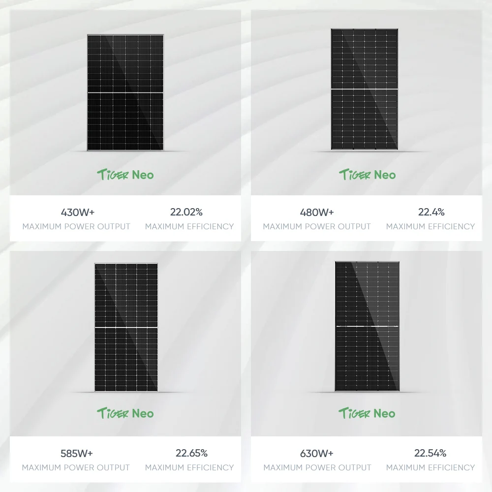 Jinko Tiger Neo N-Type Solar Panels 400W 500W 545W 550W 575W 580W Jinko All Black Paneles Solares 550 Watts Costo