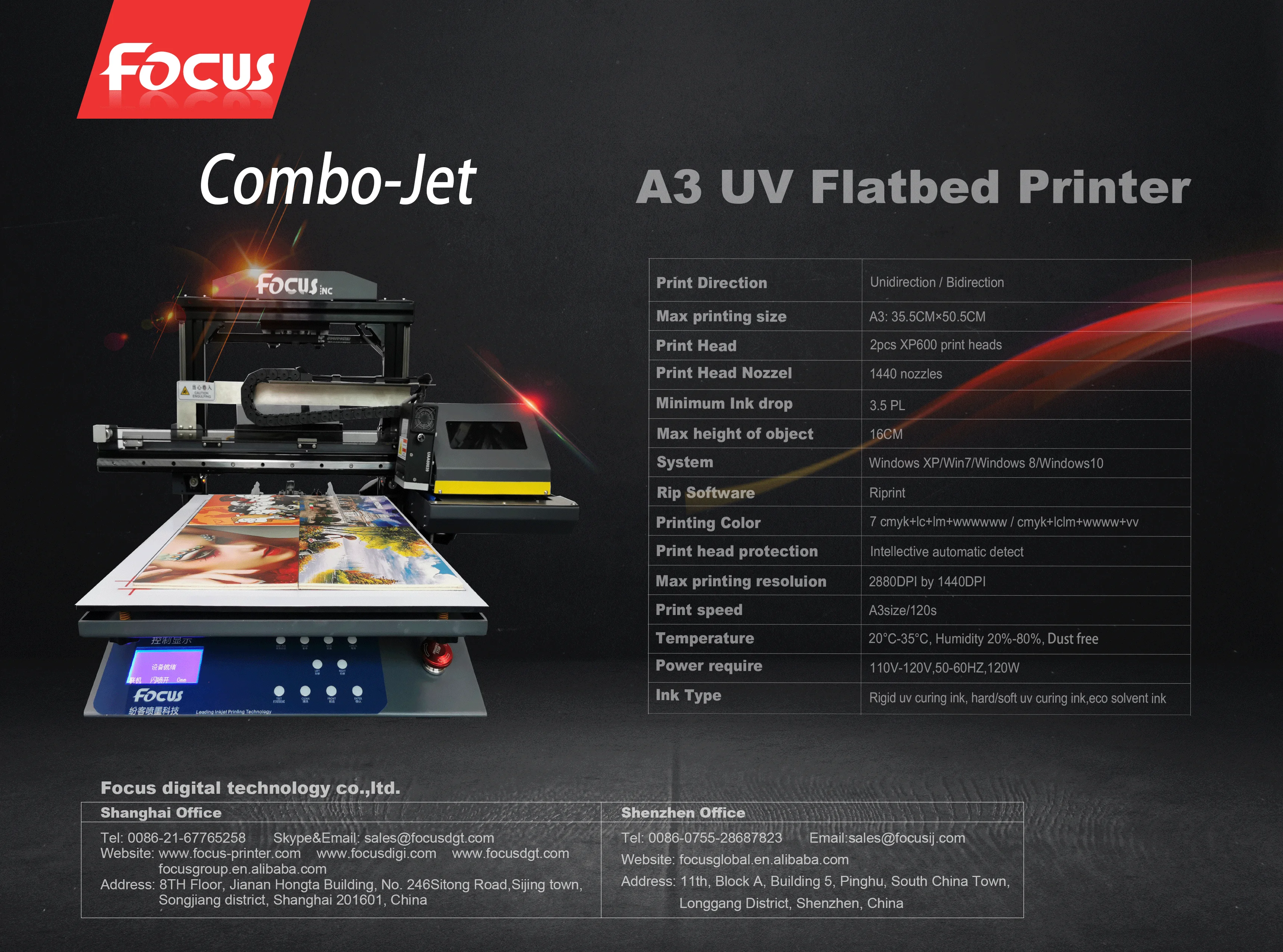  УФ-принтер доступен во всех размерах FocusInc 2880 точек/дюйм dx8/dx10 двойная печатающая головка чехол для телефона дерево a3 Светодиодный УФ планшетный