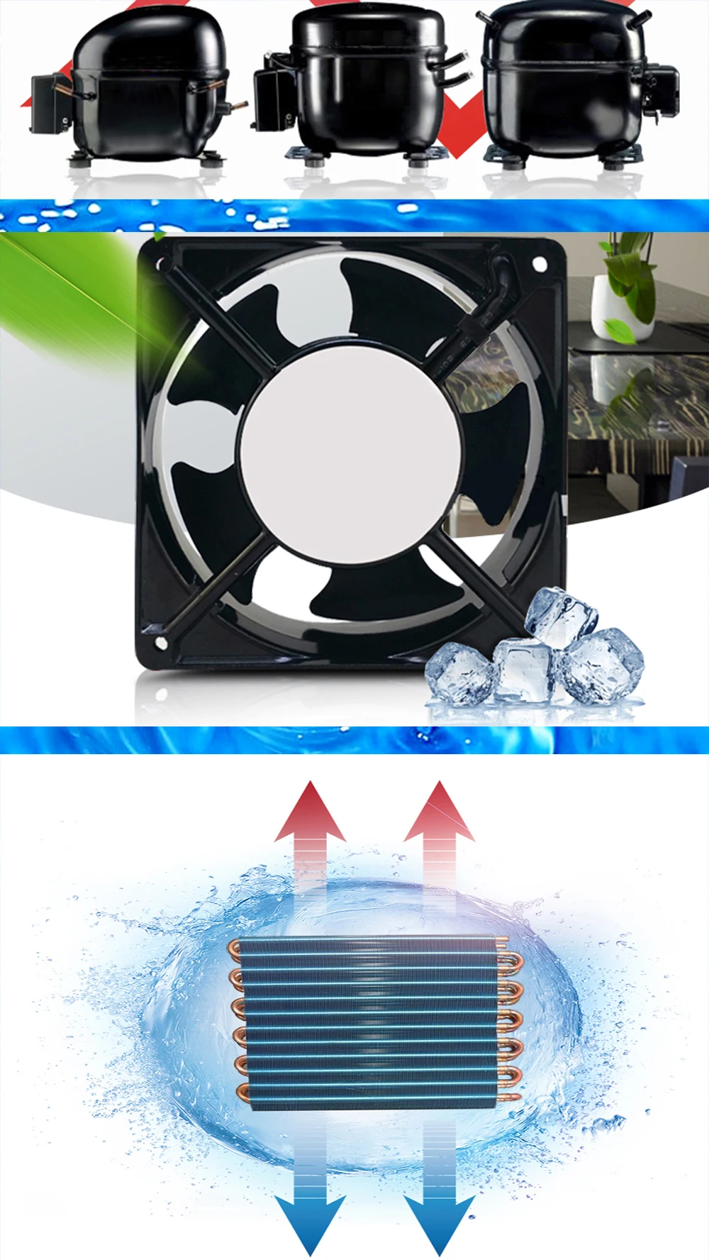 Прямые продажи с завода 1/10HP 1/3HP 1/2HP 1HP очень полезно для ремонта кузова спортсмена охладитель воды