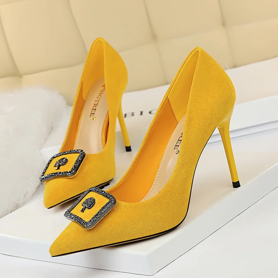 Scarpe Donna 2021 New Arrival Korean Style Office Lady Pumps Chaussure Bigtree Heels Ladies Shoes