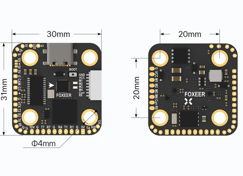 Foxeer H7 Mini MPU6000 Dual BEC барометр H743 Полетный контроллер 8S LIPO 20 мм дальний Самолет RC FPV гоночный Дрон Фристайл