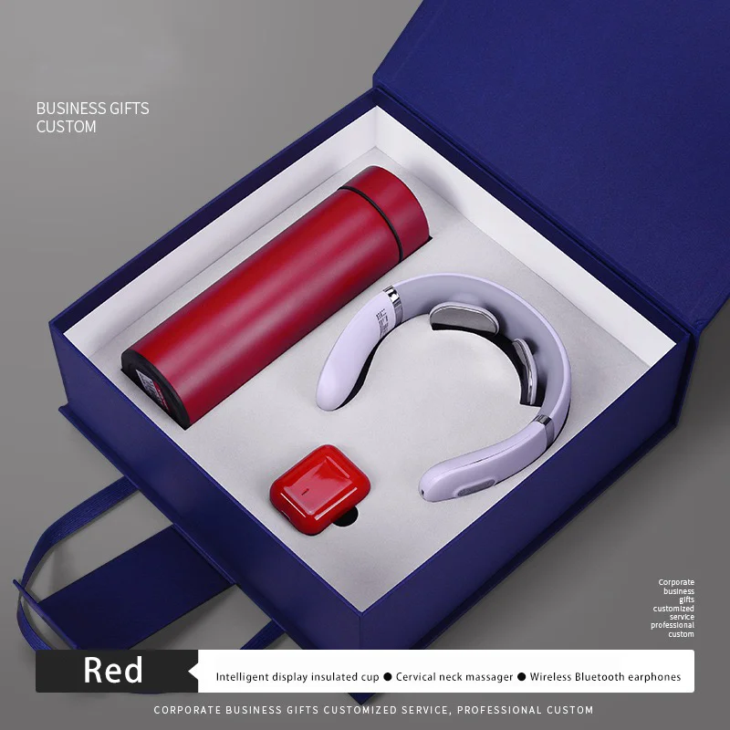 new year gift 2024 neck acupoints lymphvity massager device corporate luxury promotional custom business anniversary gifts set