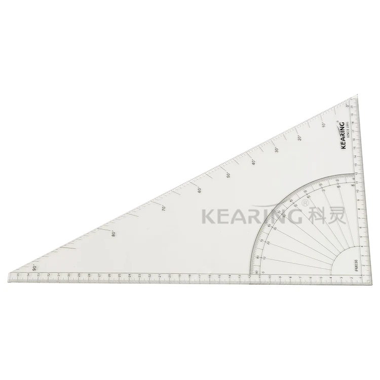 Kearing Acrylic Triangle Ruler 36cm Metric Size with Degree 30&60 for Fashion Designers Sewing Quilting Crafting Project #PM036