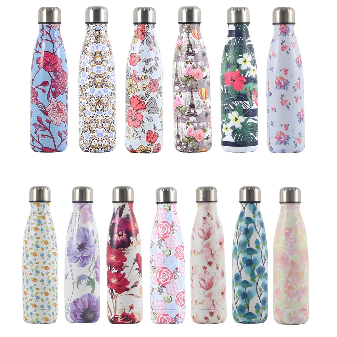 Cola Shaped Water Bottle Customized Starry Sky Stainless Steel heat Transfer Printing Tumbler
