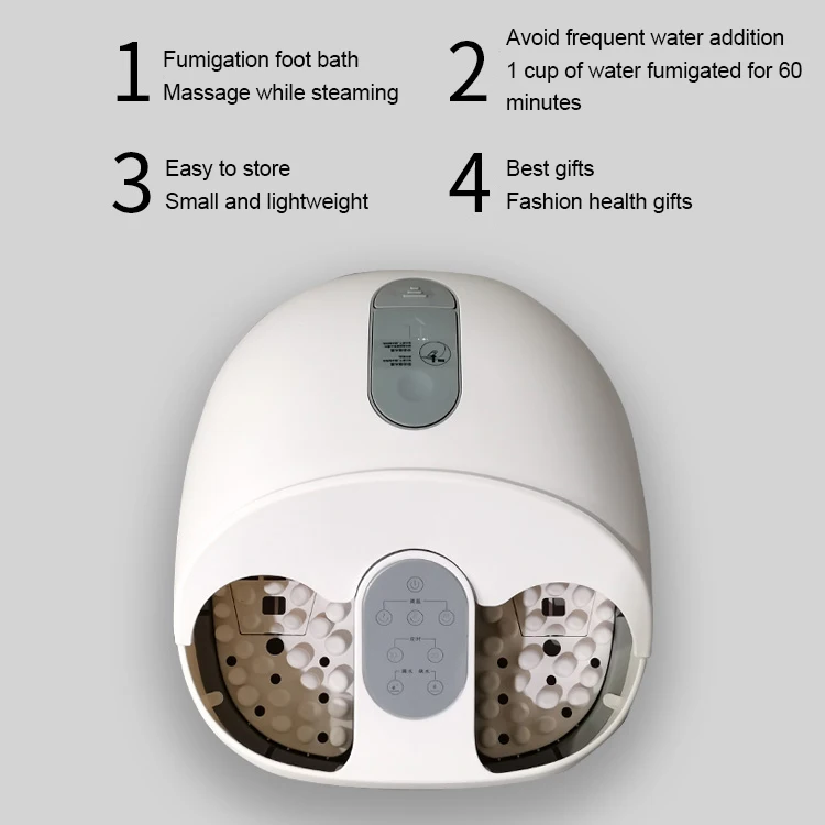 Wholesale High Quality Electric Smart Timing Portable Steam Heated Washing Plastic Basin Foot Soa Steam Bath
