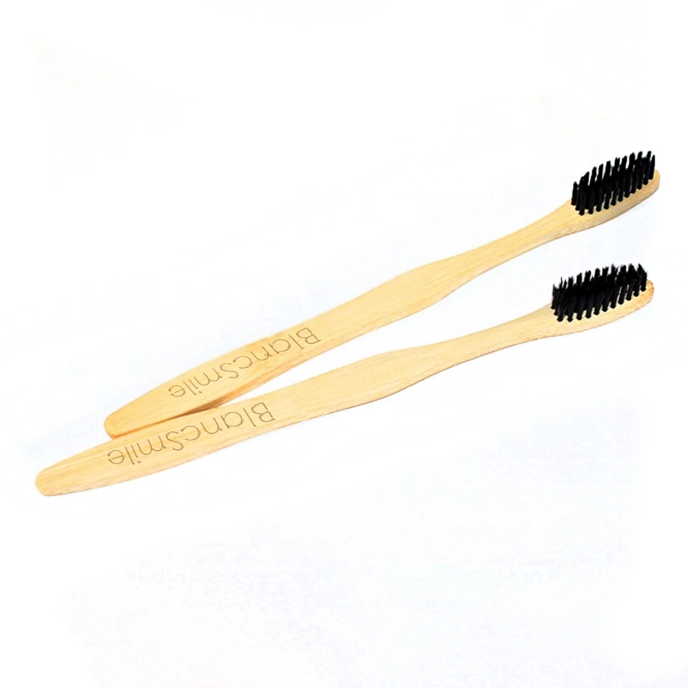 Private Logo Products Wholesale Teeth Whitening Bamboo Charcoal Toothbrush