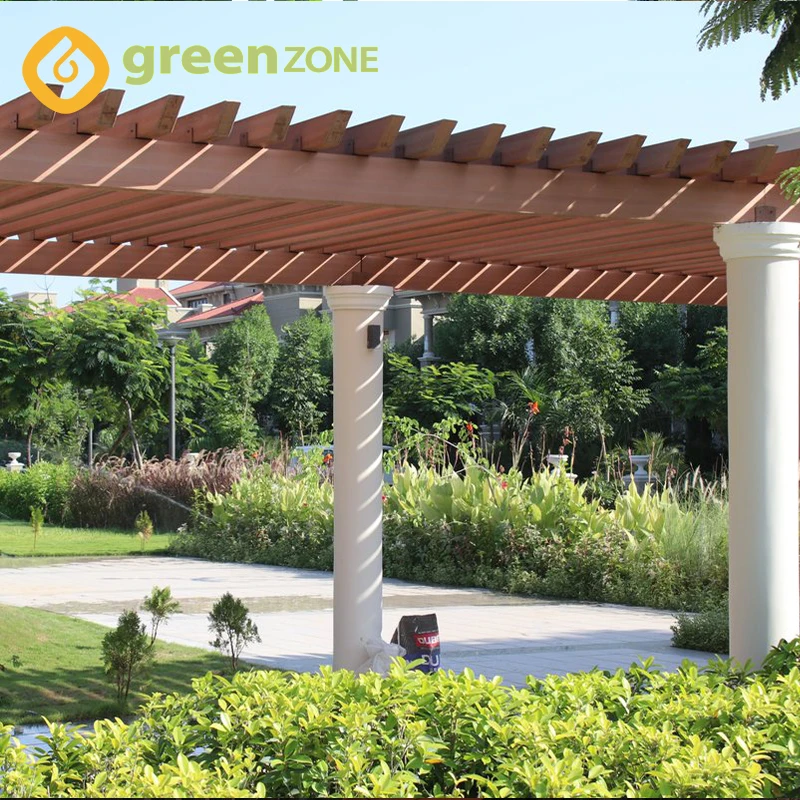 garden stone column gazebo tent wood pergola outdoor