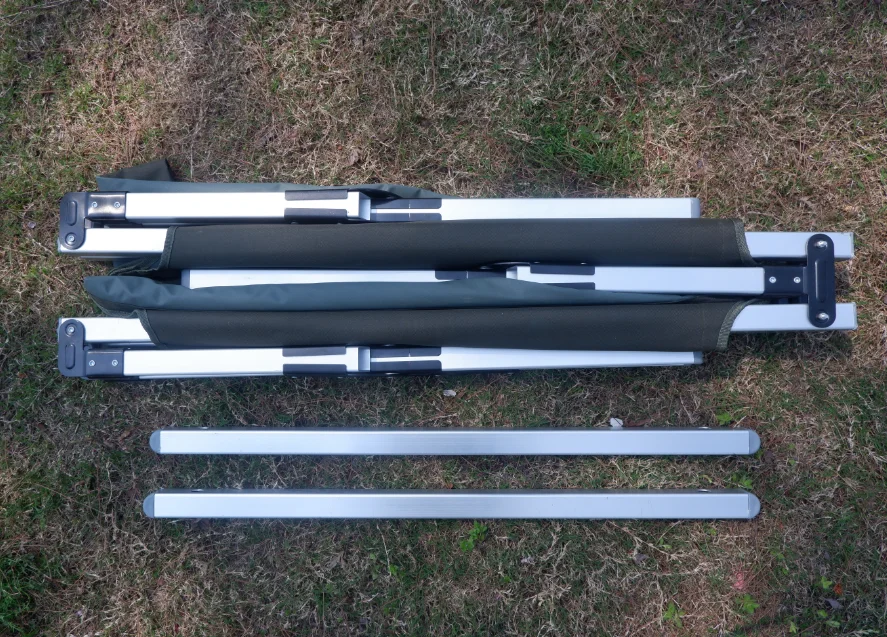 Factory directly supply military folding camping bed 600D army metal portable folded camp beds cot