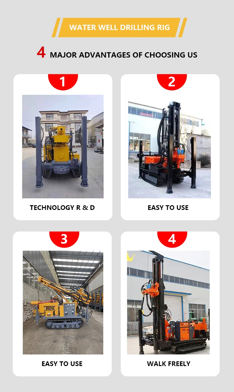 100M 300M 500M 600M For 200M Perforadora Pozos Borehole Drilg Water Well Drill Rig hine 3