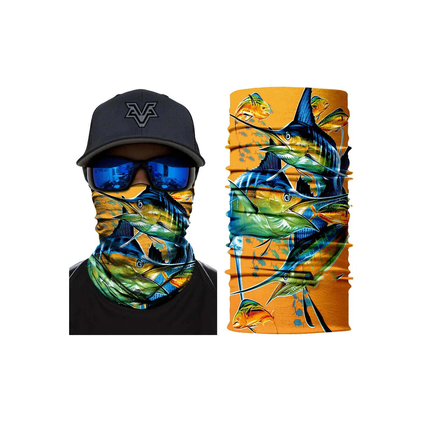 Breathable multi color fishing buff seamless bandana scarf