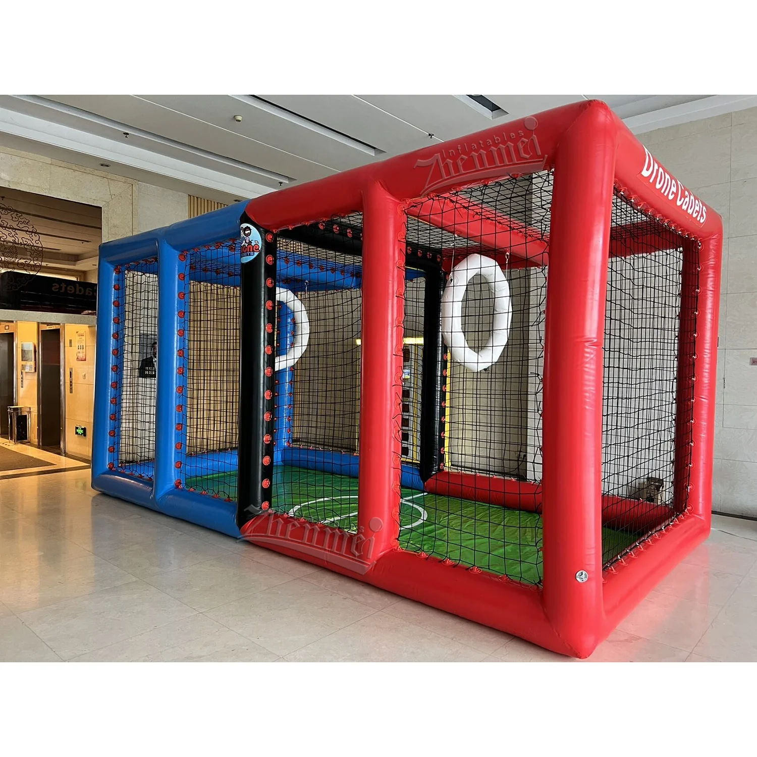 Zhenmei Commercial Outdoor Waterproof Inflatable Drone Training Ground inflatable drone soccer arena for drone sports game