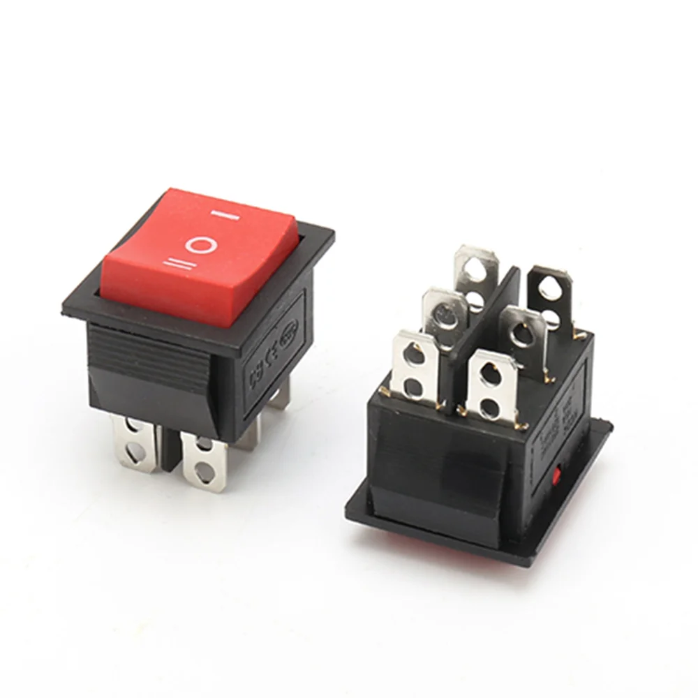 rocker switch dpdt,16a 250v kcd3 kcd1-201 waterproof 3 pin rocker switch with lamp led 3 pins