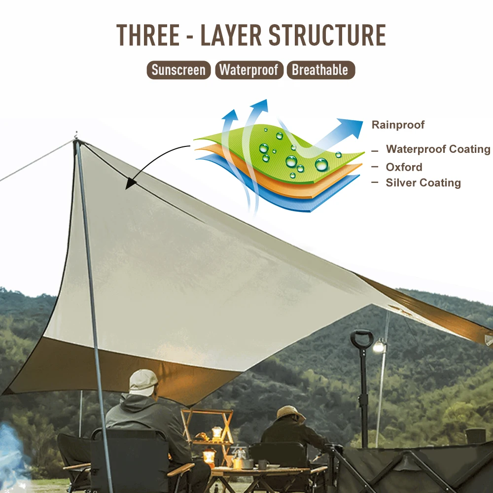 Палатка для кемпинга, уличная тентовая палатка, беседка, тент от дождя, Стояночная занавеска