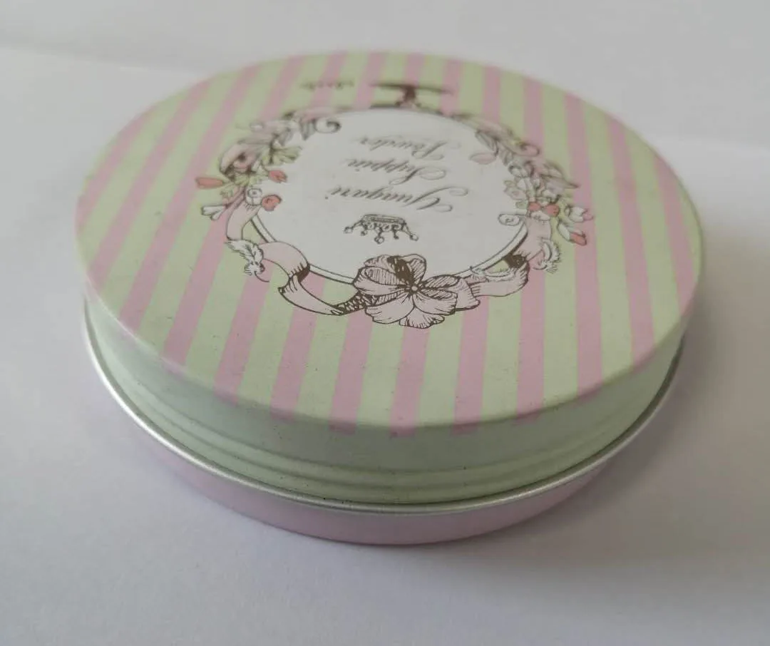 Custom printed Cosmetic Lip Balm Eye Shadow Metal Tins Empty wax tin Aluminum Jars
