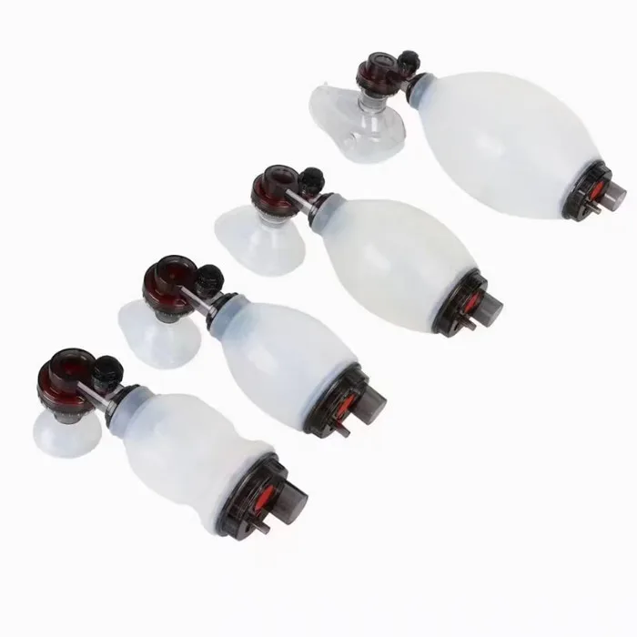 medical Silicone mask for sale Adult Manual Resuscitator bag set simple manual silicone ambu bag emergency equipment RTS