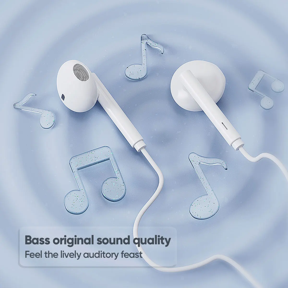 VIDVIE Real Android Digital Wired USB Type C Handsfree Wire Bass Earphone With Mic Line Control