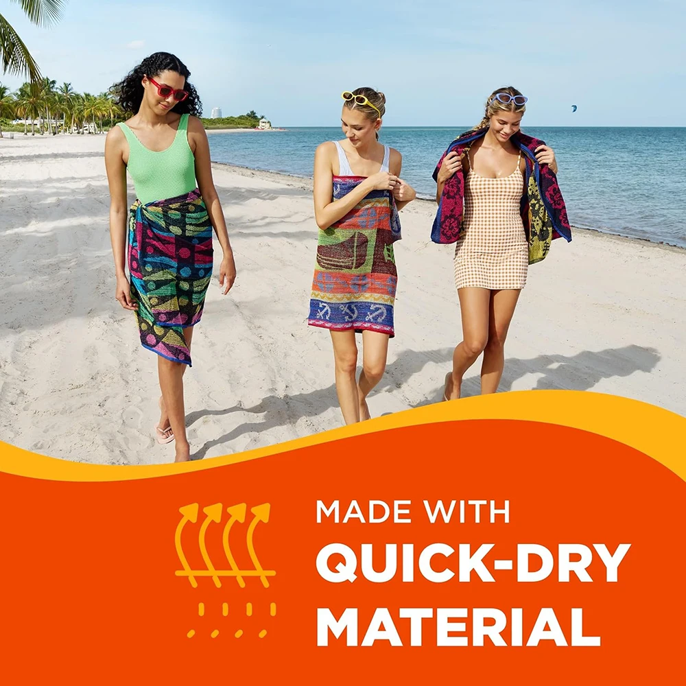High Quality Custom Size Beach Towel Lightweight Digital Printed Cotton Beach Towels