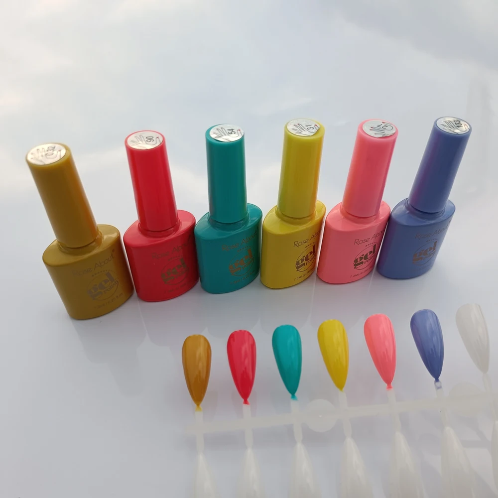 Uv Gel Nail Polish Set Private Label 7.3ml Soak Off Uv/Led Gel Polish At Home Nail Art Salon