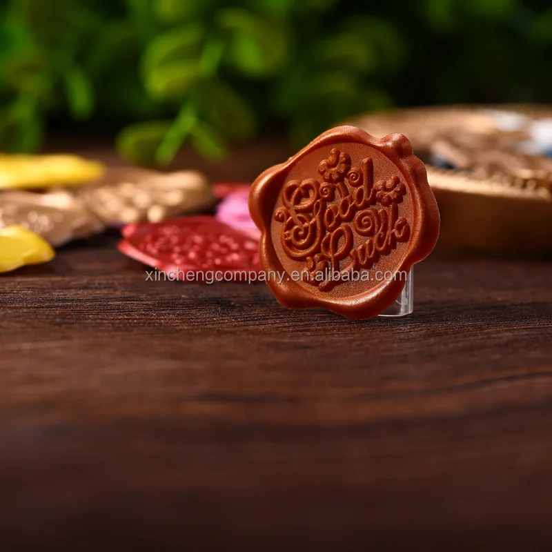 Custom Logo Premade Wedding Envelope Stamp Seal Wax Sticker Self Adhesive Wax Seal Sticker For Packing